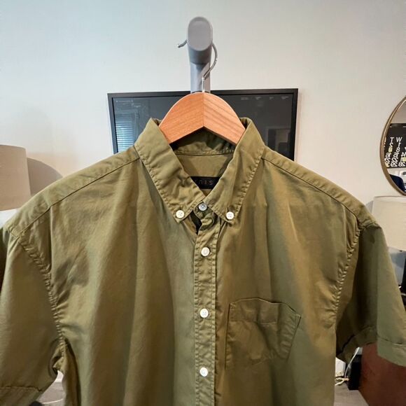 Unis NYC - "Tony" SS Poplin Shirt M NWOT - Safari - Picture 4 of 6